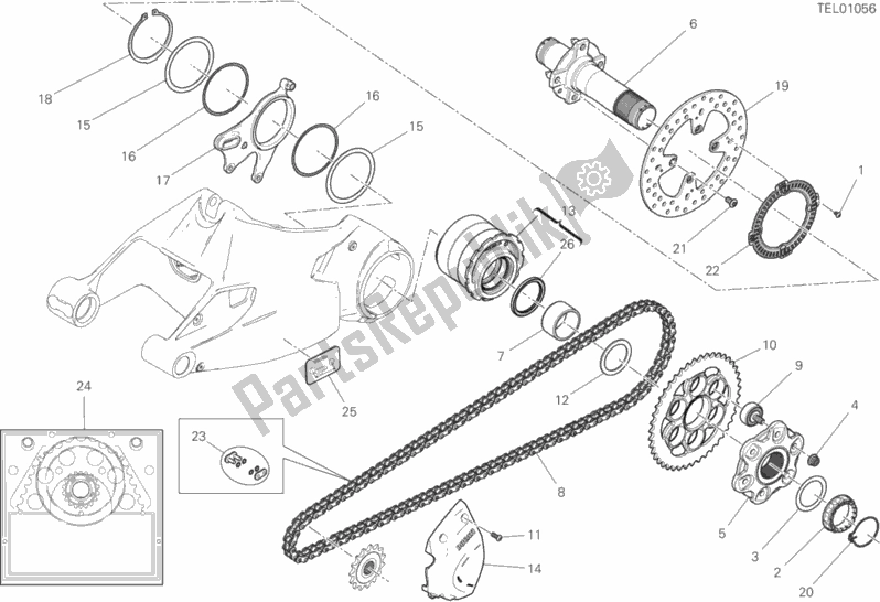 Wszystkie części do O? Tylnego Ko? A Ducati Supersport S 937 2018